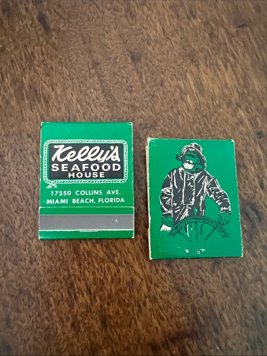 Vintage Other - Vintage Kelly’s Sea Food House Miami Beach, Florida Matchbooks
